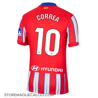 Atletico Madrid Angel Correa #10 Maglia Gara Casa Repliche 2024-25 Maniche Corte